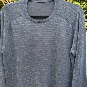Lululemon Blue & Green Long Sleeve Workout Tee